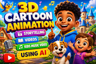 create 3d cartoon animation, kids ai music video, storytelling videos