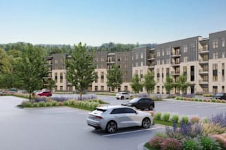 remodel apartment building exterior, suburban landscape design, revit interior