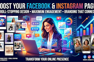 design facebook page instagram post cover banner and logo