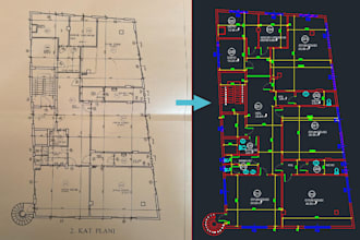convert PDF or sketch to autocad