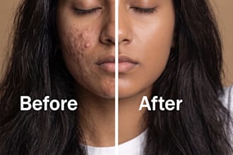 do professional photo editing and skin retouching