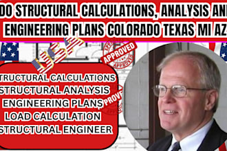 do structural calculations, analysis and engineering plans colorado texas mi az