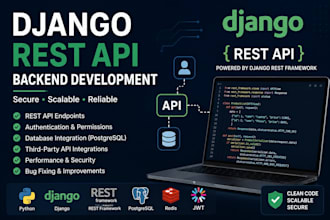 develop django rest API and backend for your web application