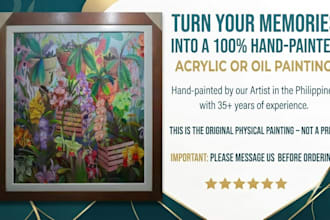 hand paint photo by our professional artist