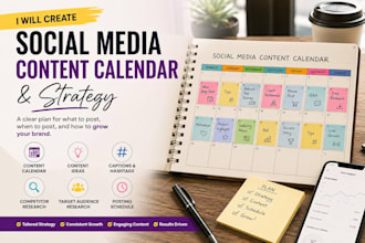 create a social media content calendar and strategy for your business