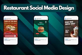 design restaurant social media posts