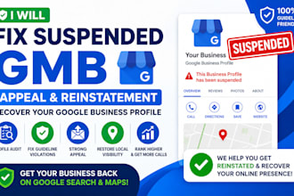 fix suspended google business profile gmb and handle reinstatement appeal