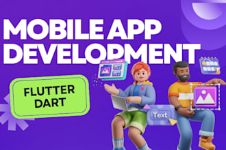 do flutter dart app development, hybrid app, android and ios mobile app