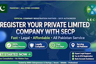 register private limited company with secp pakistan