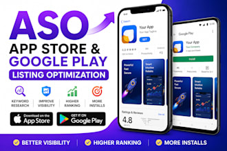 optimize your app store and google play listing for aso