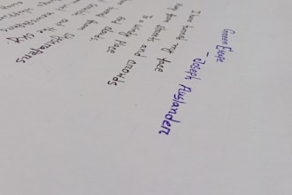 do wonderful, clear, handwriting