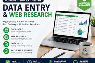 create ai powered data entry and web  research