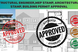 be structural civil, mep engineer permit approval stamp for california, maryland