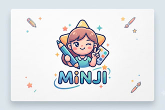 do custom mascot logo design and face illustration