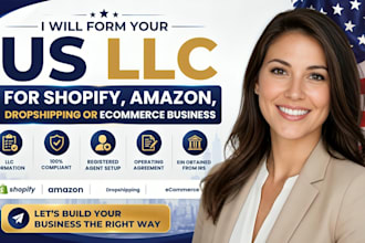 form your US llc for shopify, amazon, dropshipping or ecommerce business