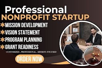 create a nonprofit startup plan and funding strategy