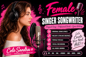 sing female rock singer female singer songwriter, vocalist
