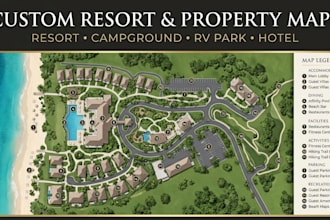 design custom resort, campground, rv park maps and property layouts