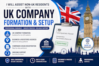 assist non UK residents with UK company formation and setup