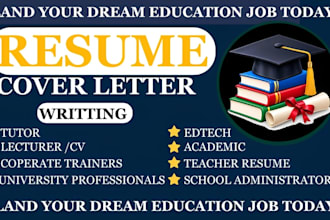 write an ats friendly education resume for teachers, principals and educators