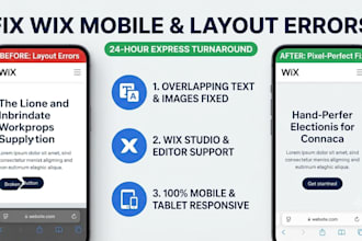 fix wix mobile responsiveness errors and layout glitches