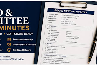 write professional board and committee meeting minutes
