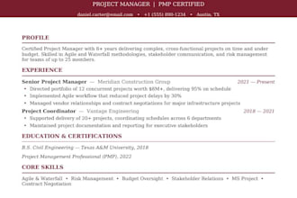 design a professional ats friendly word CV or resume