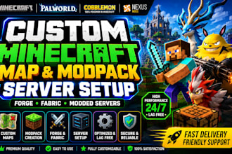 custom minecraft map modpack palworld nexus cobblemon server setup forge fabric