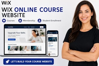 build wix online course website membership student portal website lms website