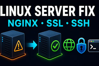 fix one clearly defined linux vps or website server issue