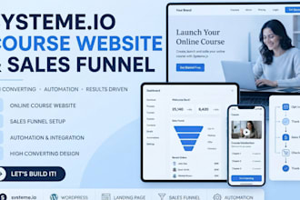 systeme io online course website systeme io sales funnel wordpress landing page