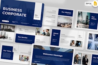 design a business presentation and company profile presentation in powerpoint