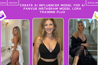 create ai model influencer ai for fanvue instagram model lora training flux ai