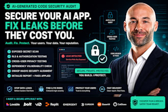 audit and fix security issues in your ai generated vibe coded app