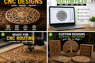 create professional cnc designs vectors and files