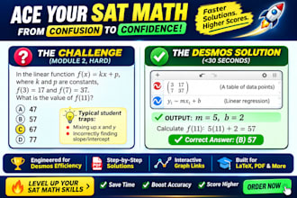 create custom digital sat math questions with desmos solutions