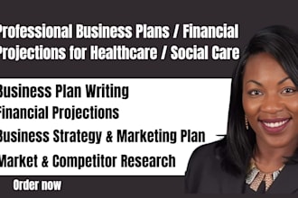 write home care, social work, or nursing business plan with financial projection