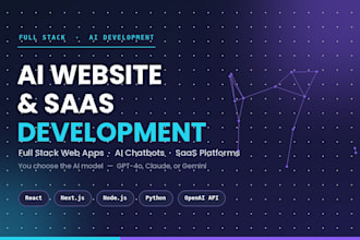 build a full stack ai website, saas app or chatbot