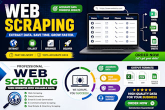 do web scraping, data extraction and email lead generation