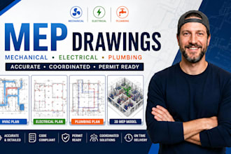 create mep mechanical, electrical and plumbing drawings