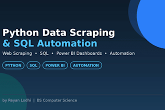 python automation, web scraping, and data analysis with sql