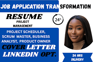 write project manager, product owner ats resume CV