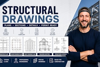 create structural drawings, plans and permit drawings for construction