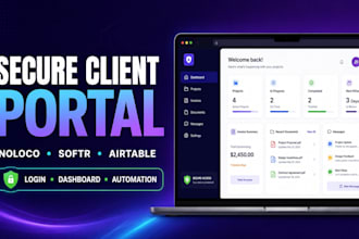 build a secure client portal with noloco softr and airtable