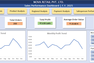 create a professional excel dashboard and data analysis report