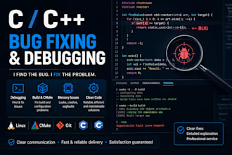 fix bugs and debug your c or cpp code