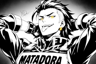 create illustration in manga style