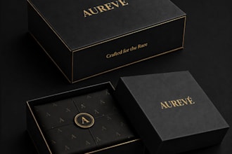 design premium luxury rigid and gift box packaging with print ready files