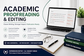 professionally edit and proofread your academic paper