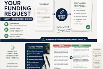 edit and strengthen your grant foundation or donor proposal